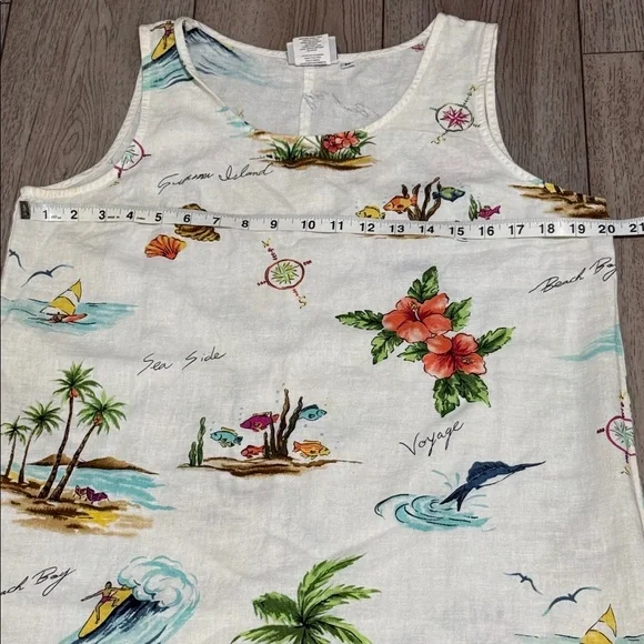 Hot Cotton Dress linen tropical midi womens Cream novelty summer beach - Picture 3 of 6